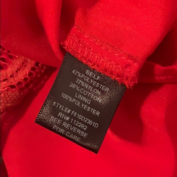 Adelyn Rae red lace dress (medium) - Picture 5 of 6